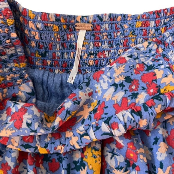 Free People Pretty Daze Maxi Skirt Floral Multicolor Pockets Flowy Boho Size S - Picture 3 of 12